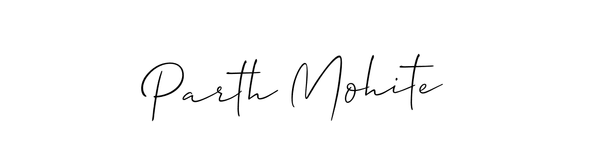 Make a short Parth Mohite signature style. Manage your documents anywhere anytime using Allison_Script. Create and add eSignatures, submit forms, share and send files easily. Parth Mohite signature style 2 images and pictures png