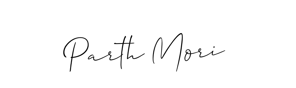 Design your own signature with our free online signature maker. With this signature software, you can create a handwritten (Allison_Script) signature for name Parth Mori. Parth Mori signature style 2 images and pictures png