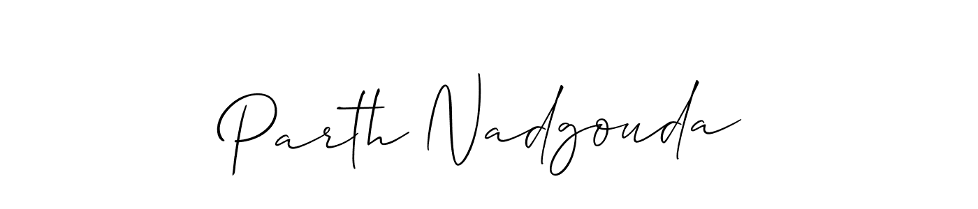 Also You can easily find your signature by using the search form. We will create Parth Nadgouda name handwritten signature images for you free of cost using Allison_Script sign style. Parth Nadgouda signature style 2 images and pictures png