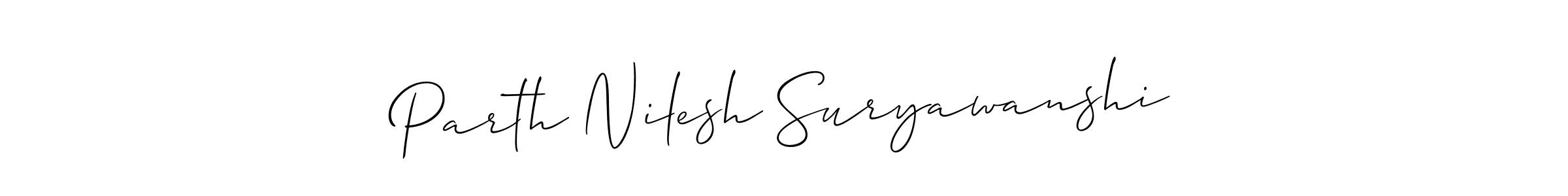 Use a signature maker to create a handwritten signature online. With this signature software, you can design (Allison_Script) your own signature for name Parth Nilesh Suryawanshi. Parth Nilesh Suryawanshi signature style 2 images and pictures png