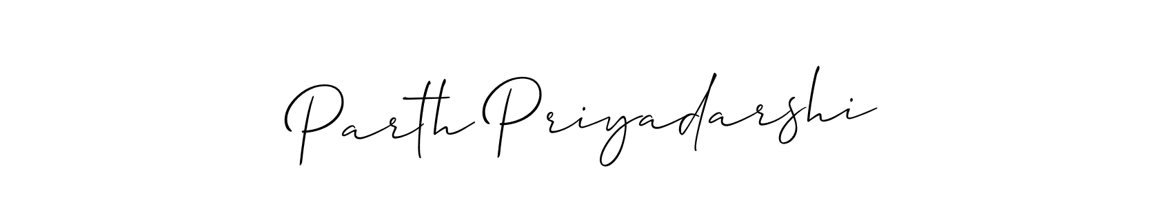Allison_Script is a professional signature style that is perfect for those who want to add a touch of class to their signature. It is also a great choice for those who want to make their signature more unique. Get Parth Priyadarshi name to fancy signature for free. Parth Priyadarshi signature style 2 images and pictures png