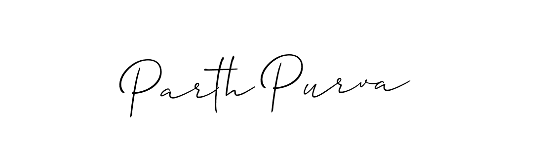 Similarly Allison_Script is the best handwritten signature design. Signature creator online .You can use it as an online autograph creator for name Parth Purva. Parth Purva signature style 2 images and pictures png