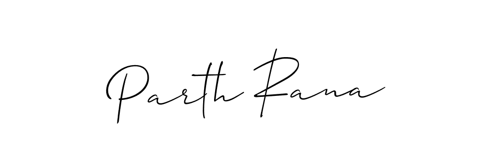 Parth Rana stylish signature style. Best Handwritten Sign (Allison_Script) for my name. Handwritten Signature Collection Ideas for my name Parth Rana. Parth Rana signature style 2 images and pictures png