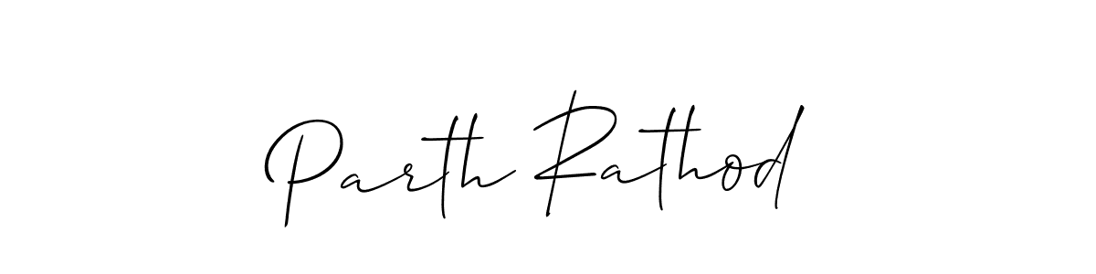 Make a short Parth Rathod signature style. Manage your documents anywhere anytime using Allison_Script. Create and add eSignatures, submit forms, share and send files easily. Parth Rathod signature style 2 images and pictures png