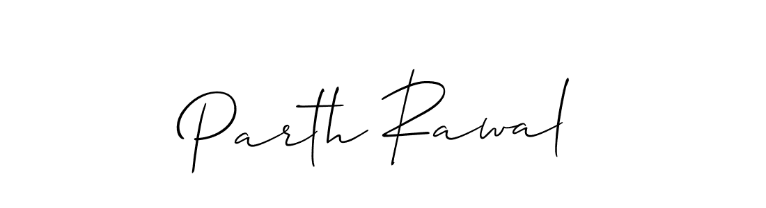 How to make Parth Rawal name signature. Use Allison_Script style for creating short signs online. This is the latest handwritten sign. Parth Rawal signature style 2 images and pictures png