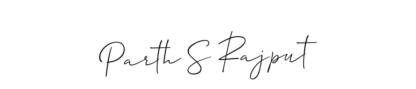 Use a signature maker to create a handwritten signature online. With this signature software, you can design (Allison_Script) your own signature for name Parth S Rajput. Parth S Rajput signature style 2 images and pictures png