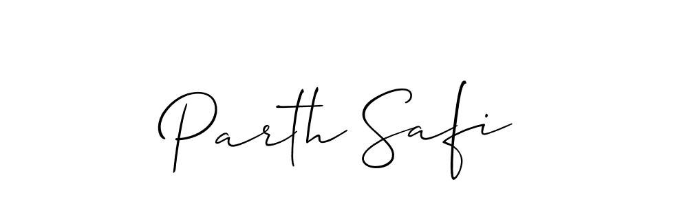 The best way (Allison_Script) to make a short signature is to pick only two or three words in your name. The name Parth Safi include a total of six letters. For converting this name. Parth Safi signature style 2 images and pictures png