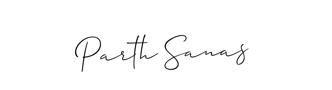 Parth Sanas stylish signature style. Best Handwritten Sign (Allison_Script) for my name. Handwritten Signature Collection Ideas for my name Parth Sanas. Parth Sanas signature style 2 images and pictures png