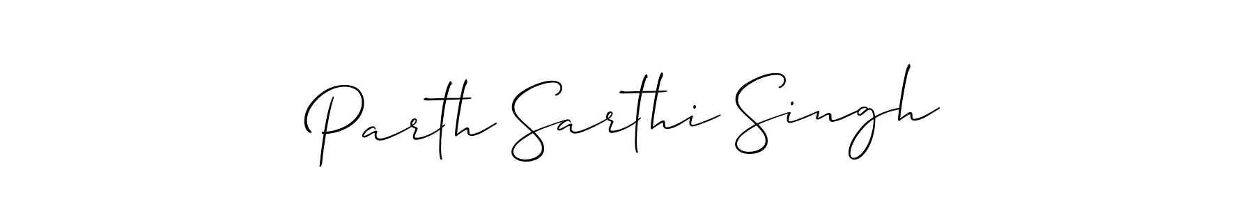 Parth Sarthi Singh stylish signature style. Best Handwritten Sign (Allison_Script) for my name. Handwritten Signature Collection Ideas for my name Parth Sarthi Singh. Parth Sarthi Singh signature style 2 images and pictures png