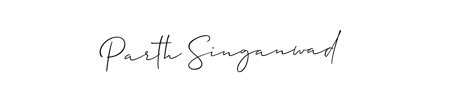 Make a short Parth Singanwad signature style. Manage your documents anywhere anytime using Allison_Script. Create and add eSignatures, submit forms, share and send files easily. Parth Singanwad signature style 2 images and pictures png