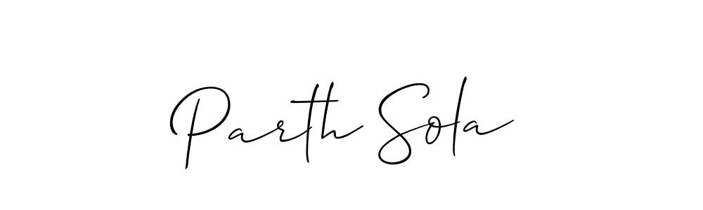 Also You can easily find your signature by using the search form. We will create Parth Sola name handwritten signature images for you free of cost using Allison_Script sign style. Parth Sola signature style 2 images and pictures png