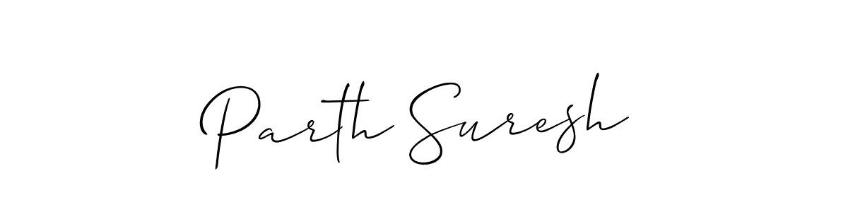 The best way (Allison_Script) to make a short signature is to pick only two or three words in your name. The name Parth Suresh include a total of six letters. For converting this name. Parth Suresh signature style 2 images and pictures png