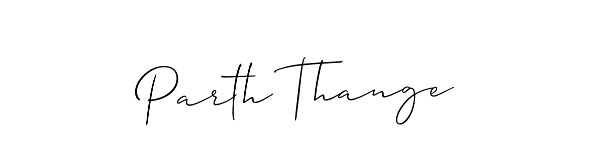 Parth Thange stylish signature style. Best Handwritten Sign (Allison_Script) for my name. Handwritten Signature Collection Ideas for my name Parth Thange. Parth Thange signature style 2 images and pictures png