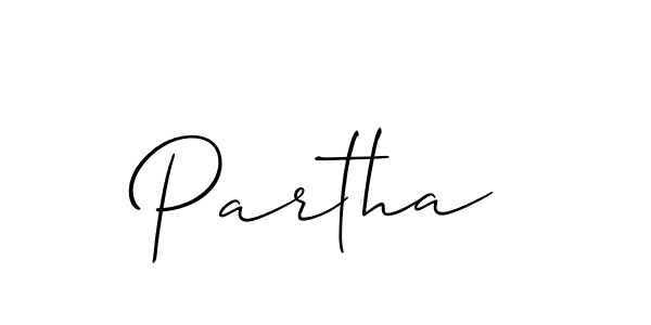 if you are searching for the best signature style for your name Partha. so please give up your signature search. here we have designed multiple signature styles  using Allison_Script. Partha signature style 2 images and pictures png