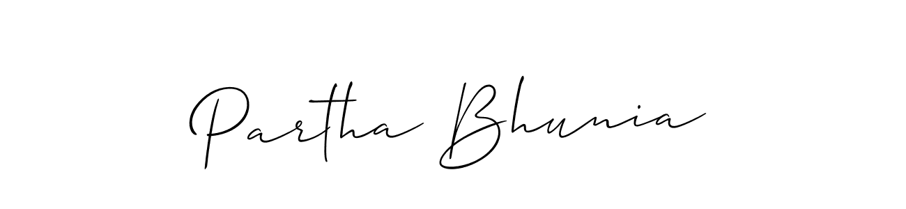 Make a beautiful signature design for name Partha Bhunia. Use this online signature maker to create a handwritten signature for free. Partha Bhunia signature style 2 images and pictures png