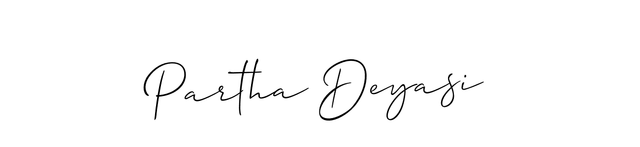 Design your own signature with our free online signature maker. With this signature software, you can create a handwritten (Allison_Script) signature for name Partha Deyasi. Partha Deyasi signature style 2 images and pictures png