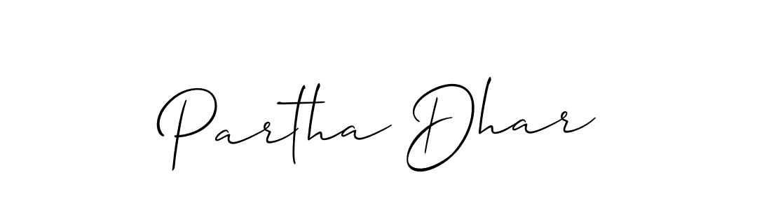 Make a beautiful signature design for name Partha Dhar. Use this online signature maker to create a handwritten signature for free. Partha Dhar signature style 2 images and pictures png