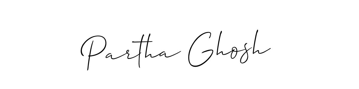 Design your own signature with our free online signature maker. With this signature software, you can create a handwritten (Allison_Script) signature for name Partha Ghosh. Partha Ghosh signature style 2 images and pictures png