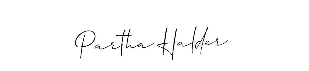 Also You can easily find your signature by using the search form. We will create Partha Halder name handwritten signature images for you free of cost using Allison_Script sign style. Partha Halder signature style 2 images and pictures png