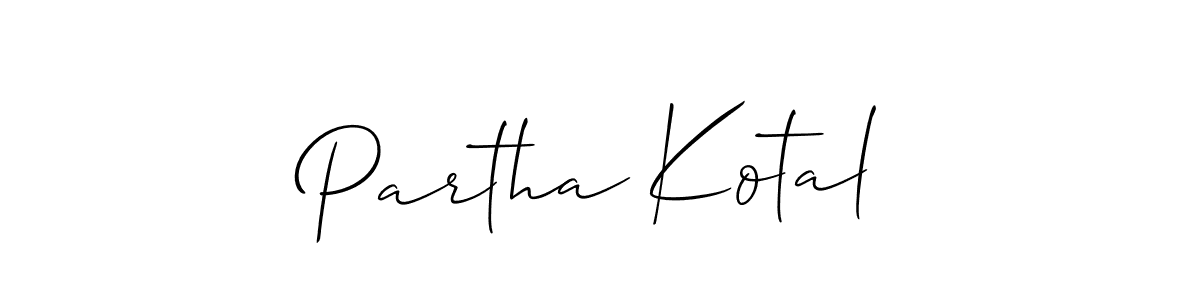 How to make Partha Kotal name signature. Use Allison_Script style for creating short signs online. This is the latest handwritten sign. Partha Kotal signature style 2 images and pictures png