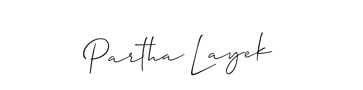 How to make Partha Layek signature? Allison_Script is a professional autograph style. Create handwritten signature for Partha Layek name. Partha Layek signature style 2 images and pictures png