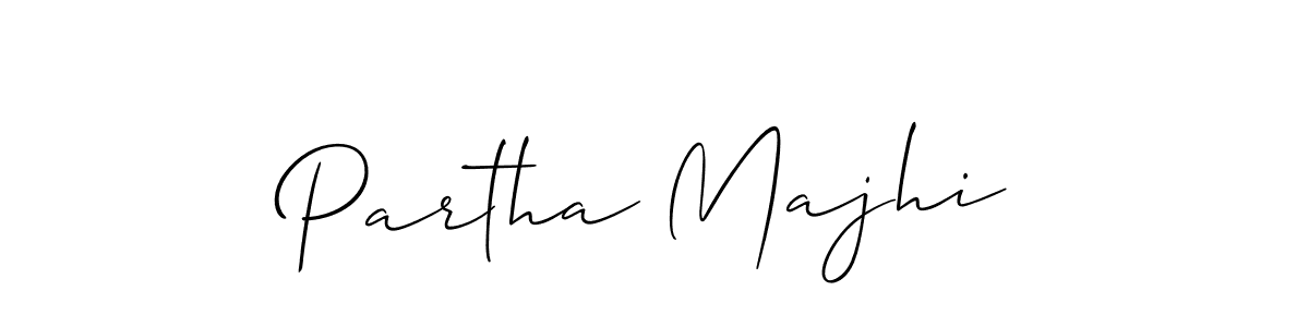 Make a beautiful signature design for name Partha Majhi. With this signature (Allison_Script) style, you can create a handwritten signature for free. Partha Majhi signature style 2 images and pictures png
