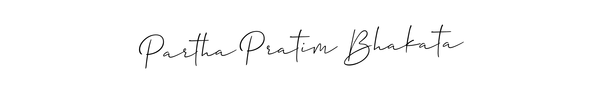 How to make Partha Pratim Bhakata signature? Allison_Script is a professional autograph style. Create handwritten signature for Partha Pratim Bhakata name. Partha Pratim Bhakata signature style 2 images and pictures png