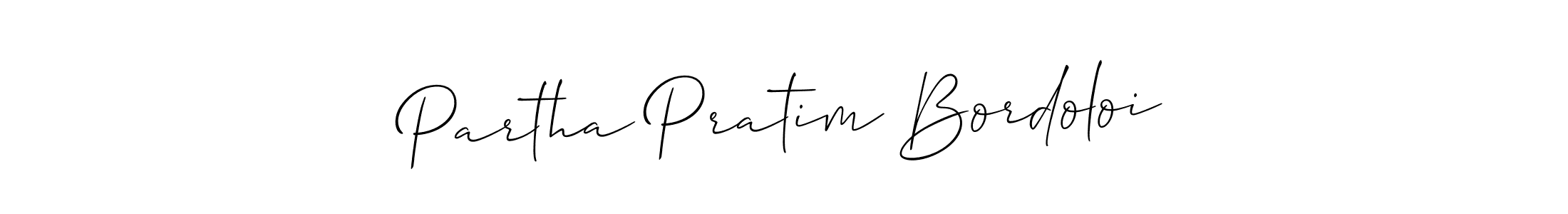 Also You can easily find your signature by using the search form. We will create Partha Pratim Bordoloi name handwritten signature images for you free of cost using Allison_Script sign style. Partha Pratim Bordoloi signature style 2 images and pictures png