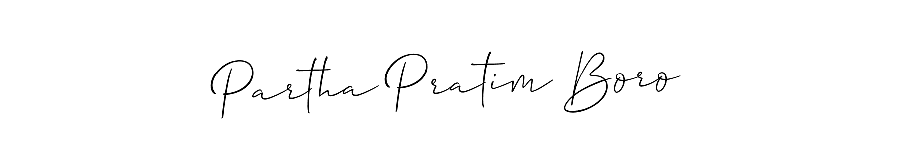 How to Draw Partha Pratim Boro signature style? Allison_Script is a latest design signature styles for name Partha Pratim Boro. Partha Pratim Boro signature style 2 images and pictures png