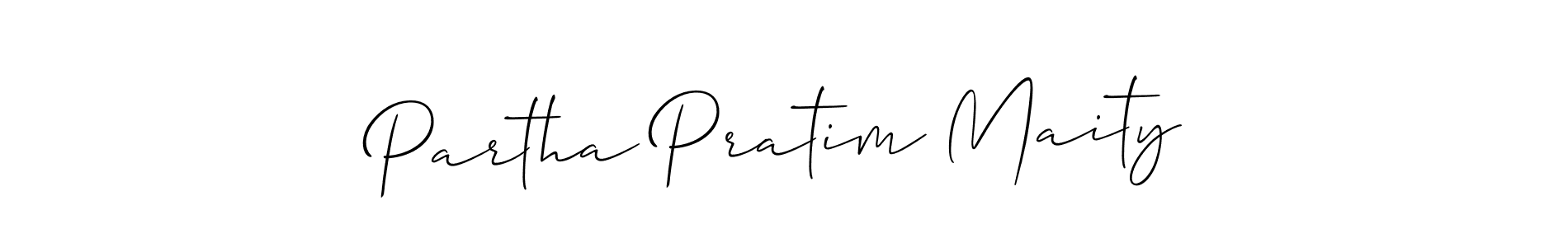 How to Draw Partha Pratim Maity signature style? Allison_Script is a latest design signature styles for name Partha Pratim Maity. Partha Pratim Maity signature style 2 images and pictures png