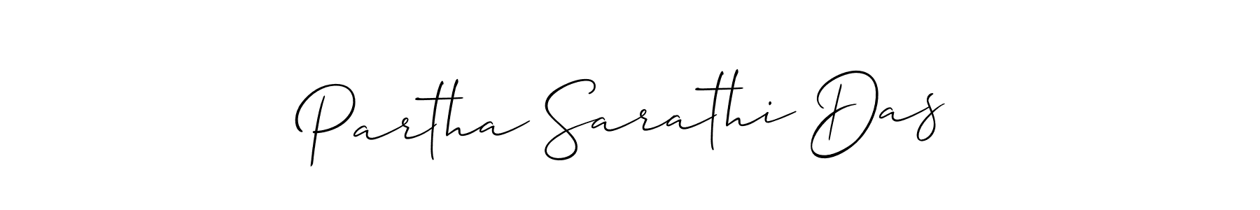 How to make Partha Sarathi Das name signature. Use Allison_Script style for creating short signs online. This is the latest handwritten sign. Partha Sarathi Das signature style 2 images and pictures png