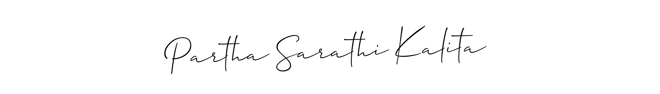 Partha Sarathi Kalita stylish signature style. Best Handwritten Sign (Allison_Script) for my name. Handwritten Signature Collection Ideas for my name Partha Sarathi Kalita. Partha Sarathi Kalita signature style 2 images and pictures png