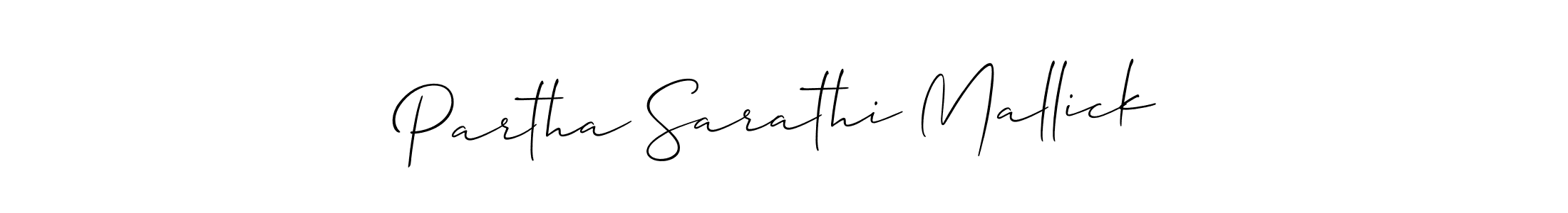 Create a beautiful signature design for name Partha Sarathi Mallick. With this signature (Allison_Script) fonts, you can make a handwritten signature for free. Partha Sarathi Mallick signature style 2 images and pictures png