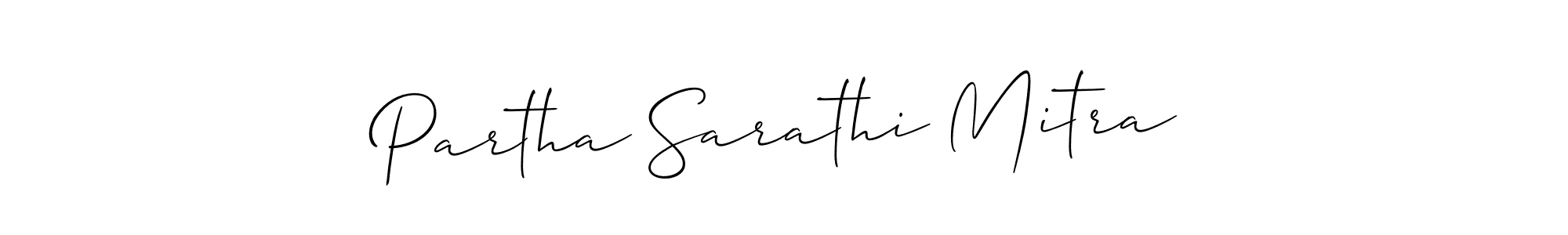 Use a signature maker to create a handwritten signature online. With this signature software, you can design (Allison_Script) your own signature for name Partha Sarathi Mitra. Partha Sarathi Mitra signature style 2 images and pictures png