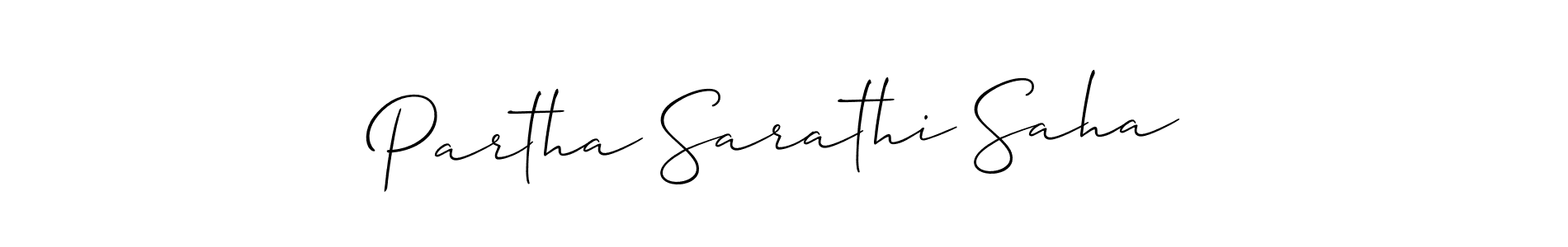 Similarly Allison_Script is the best handwritten signature design. Signature creator online .You can use it as an online autograph creator for name Partha Sarathi Saha. Partha Sarathi Saha signature style 2 images and pictures png