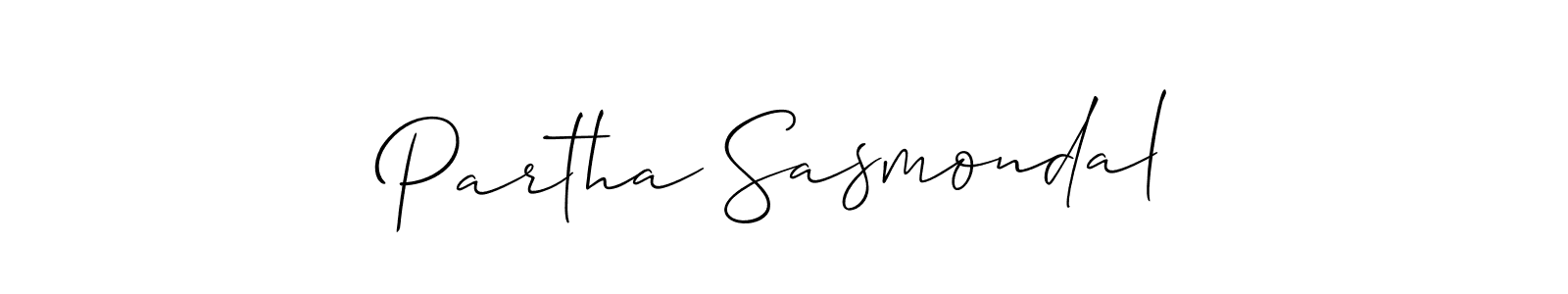 You can use this online signature creator to create a handwritten signature for the name Partha Sasmondal. This is the best online autograph maker. Partha Sasmondal signature style 2 images and pictures png