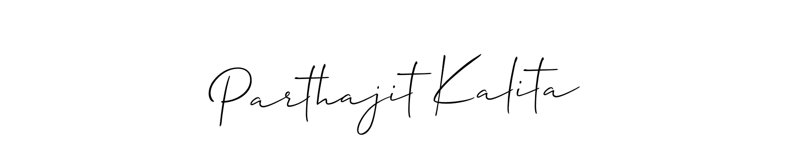 Parthajit Kalita stylish signature style. Best Handwritten Sign (Allison_Script) for my name. Handwritten Signature Collection Ideas for my name Parthajit Kalita. Parthajit Kalita signature style 2 images and pictures png