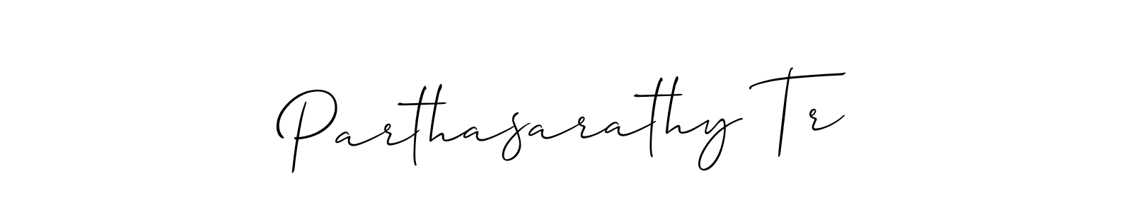 Similarly Allison_Script is the best handwritten signature design. Signature creator online .You can use it as an online autograph creator for name Parthasarathy Tr. Parthasarathy Tr signature style 2 images and pictures png