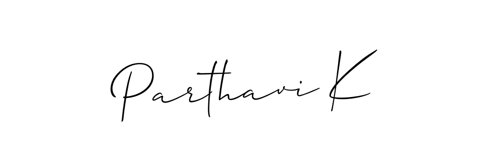 Best and Professional Signature Style for Parthavi K. Allison_Script Best Signature Style Collection. Parthavi K signature style 2 images and pictures png