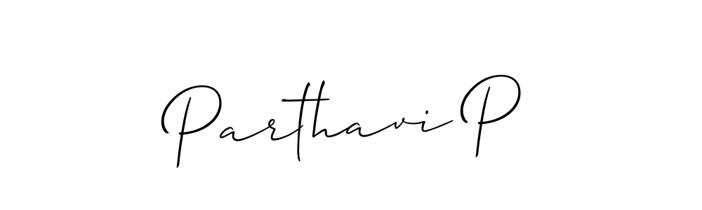 How to make Parthavi P signature? Allison_Script is a professional autograph style. Create handwritten signature for Parthavi P name. Parthavi P signature style 2 images and pictures png