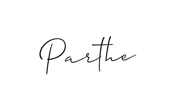 Make a beautiful signature design for name Parthe. With this signature (Allison_Script) style, you can create a handwritten signature for free. Parthe signature style 2 images and pictures png