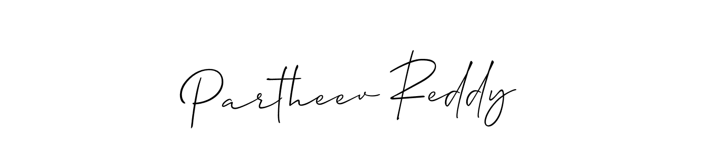 You can use this online signature creator to create a handwritten signature for the name Partheev Reddy. This is the best online autograph maker. Partheev Reddy signature style 2 images and pictures png
