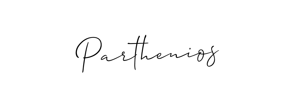 How to make Parthenios name signature. Use Allison_Script style for creating short signs online. This is the latest handwritten sign. Parthenios signature style 2 images and pictures png