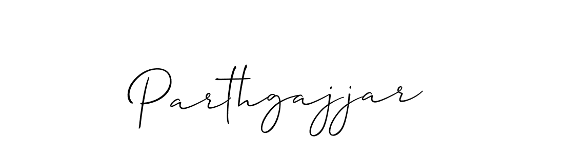 Create a beautiful signature design for name Parthgajjar. With this signature (Allison_Script) fonts, you can make a handwritten signature for free. Parthgajjar signature style 2 images and pictures png