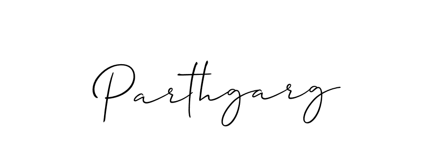 Use a signature maker to create a handwritten signature online. With this signature software, you can design (Allison_Script) your own signature for name Parthgarg. Parthgarg signature style 2 images and pictures png