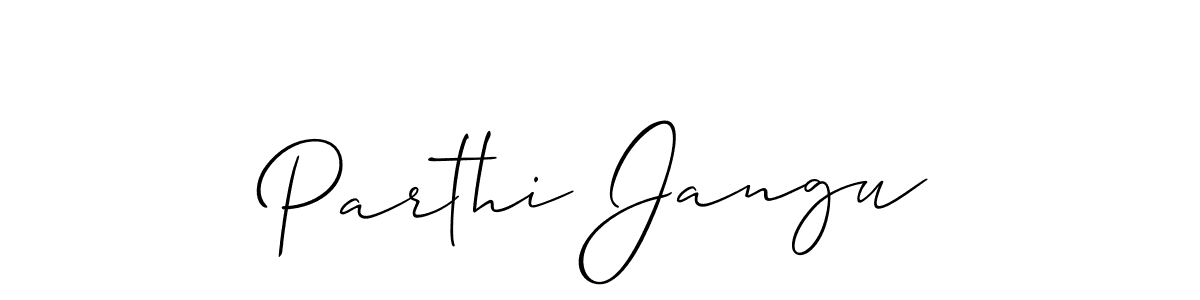 Also we have Parthi Jangu name is the best signature style. Create professional handwritten signature collection using Allison_Script autograph style. Parthi Jangu signature style 2 images and pictures png