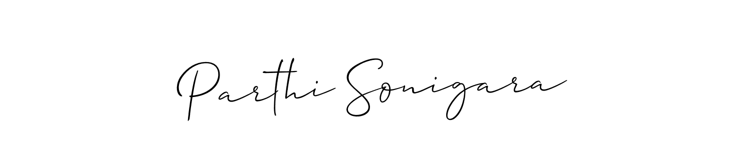 It looks lik you need a new signature style for name Parthi Sonigara. Design unique handwritten (Allison_Script) signature with our free signature maker in just a few clicks. Parthi Sonigara signature style 2 images and pictures png