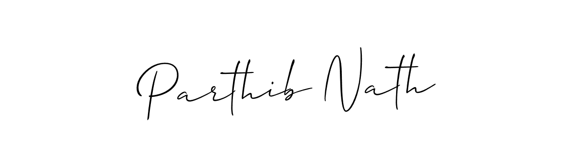 How to make Parthib Nath name signature. Use Allison_Script style for creating short signs online. This is the latest handwritten sign. Parthib Nath signature style 2 images and pictures png