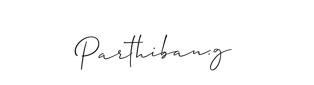 if you are searching for the best signature style for your name Parthiban.g. so please give up your signature search. here we have designed multiple signature styles  using Allison_Script. Parthiban.g signature style 2 images and pictures png