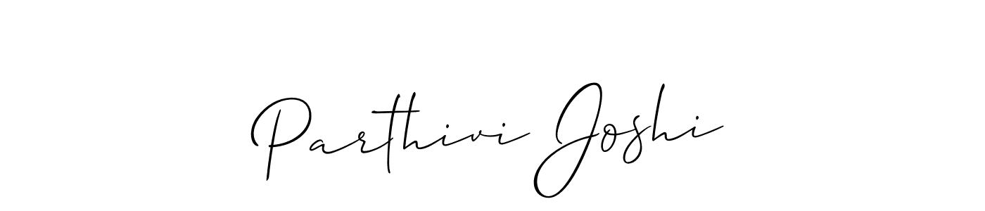 Use a signature maker to create a handwritten signature online. With this signature software, you can design (Allison_Script) your own signature for name Parthivi Joshi. Parthivi Joshi signature style 2 images and pictures png